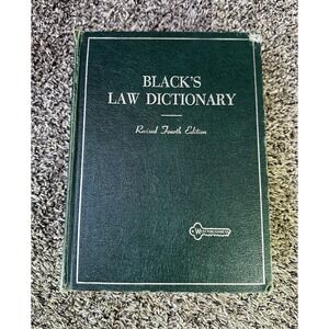 🌟 Black's Law Dictionary Revised Fourth Edition by Henry Campbell Black 1968